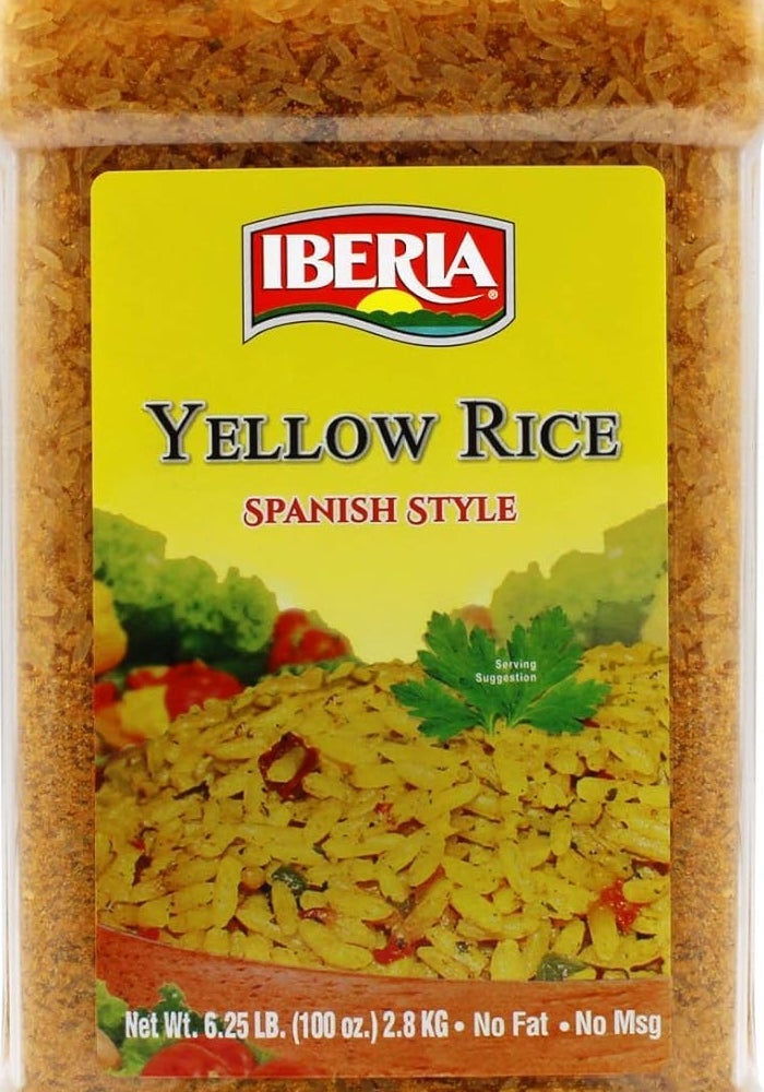 Iberia Yellow Rice 6.25 lb. Bulk Spanish Style Seasoned Rice - Image 1